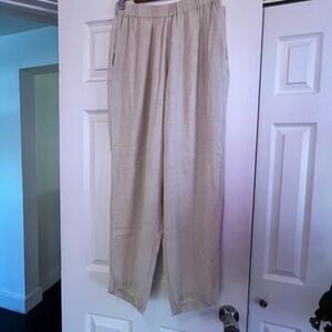 Cream Black Crane pants